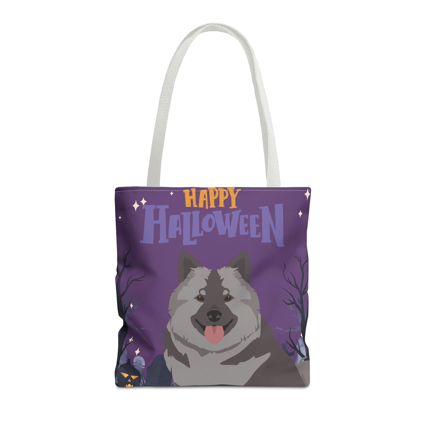 Keeshound Dog Happy Halloween Tote Bag 16x16