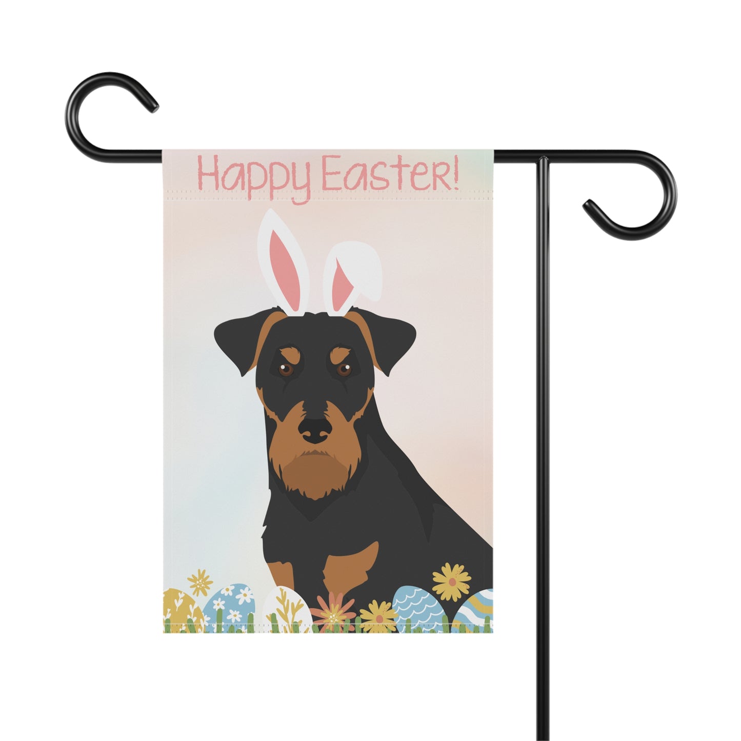 Jagdterrier Dog Happy Easter Garden Flag