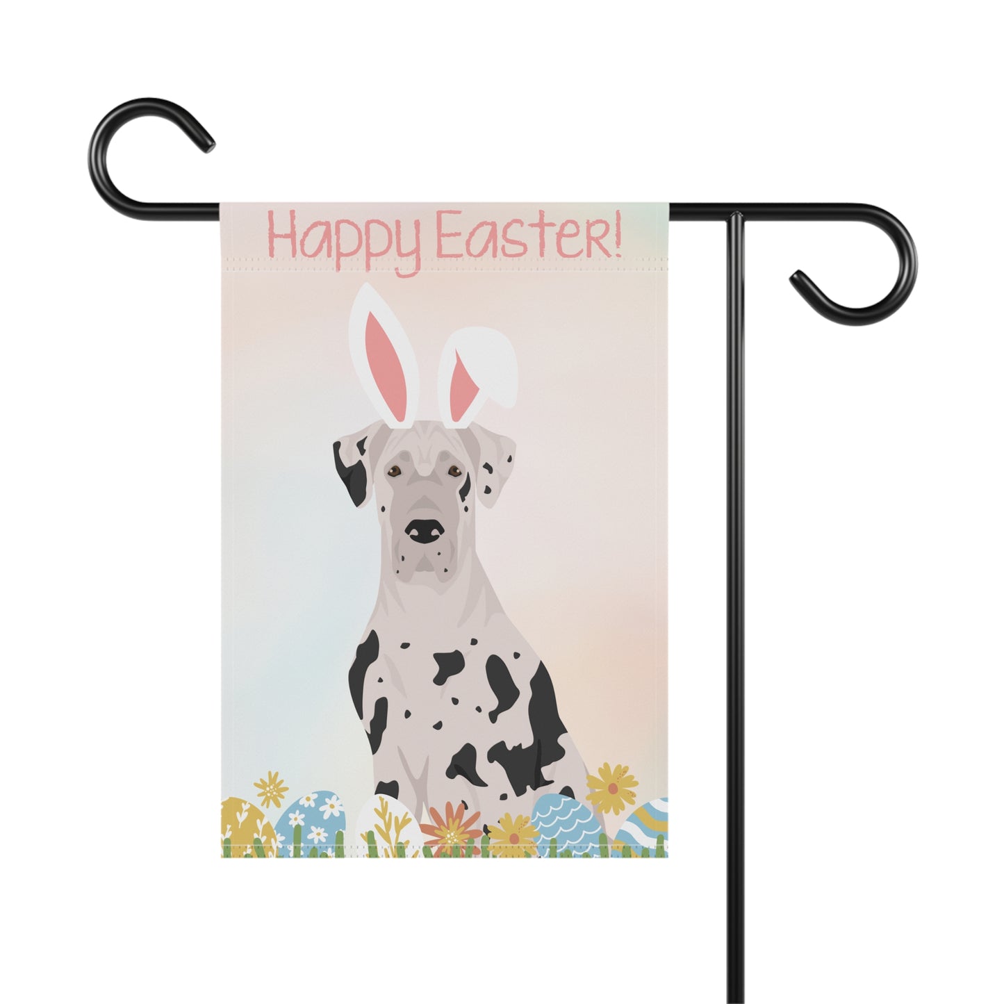 Great Dane Dog Happy Easter Garden Flag
