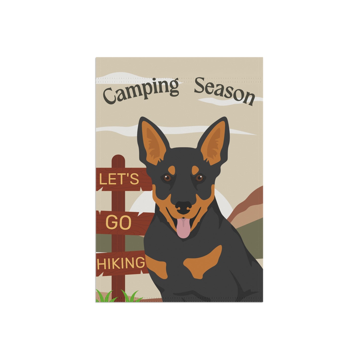 Lancashire Dog Camping Garden Flag