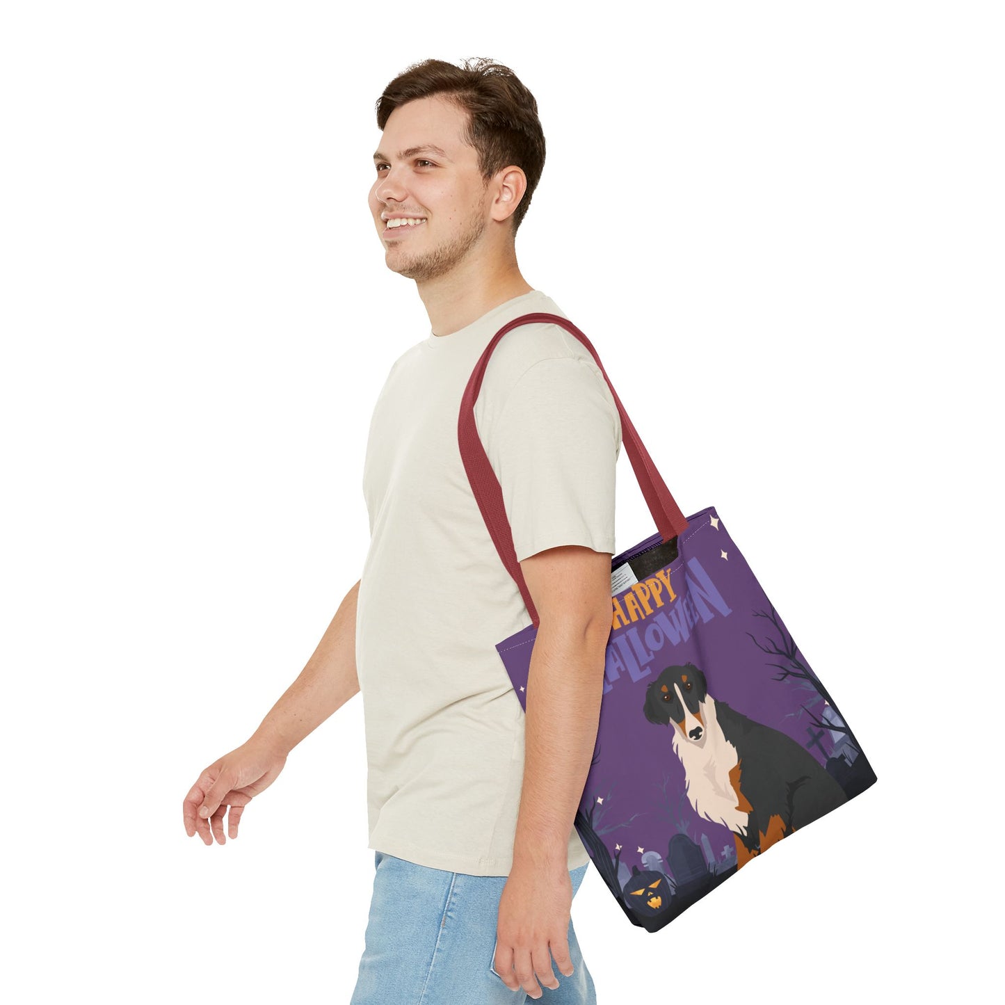 Borzoi Dog Happy Halloween Tote Bag 16x16