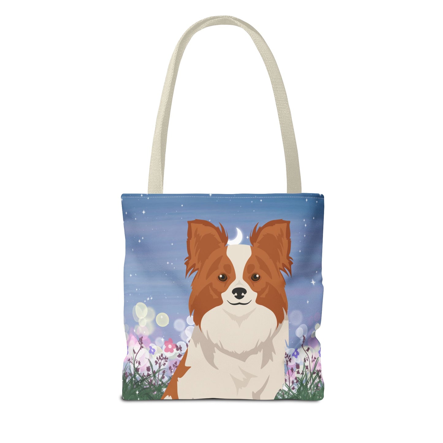 Papillon Dog Tote Bag 13x13