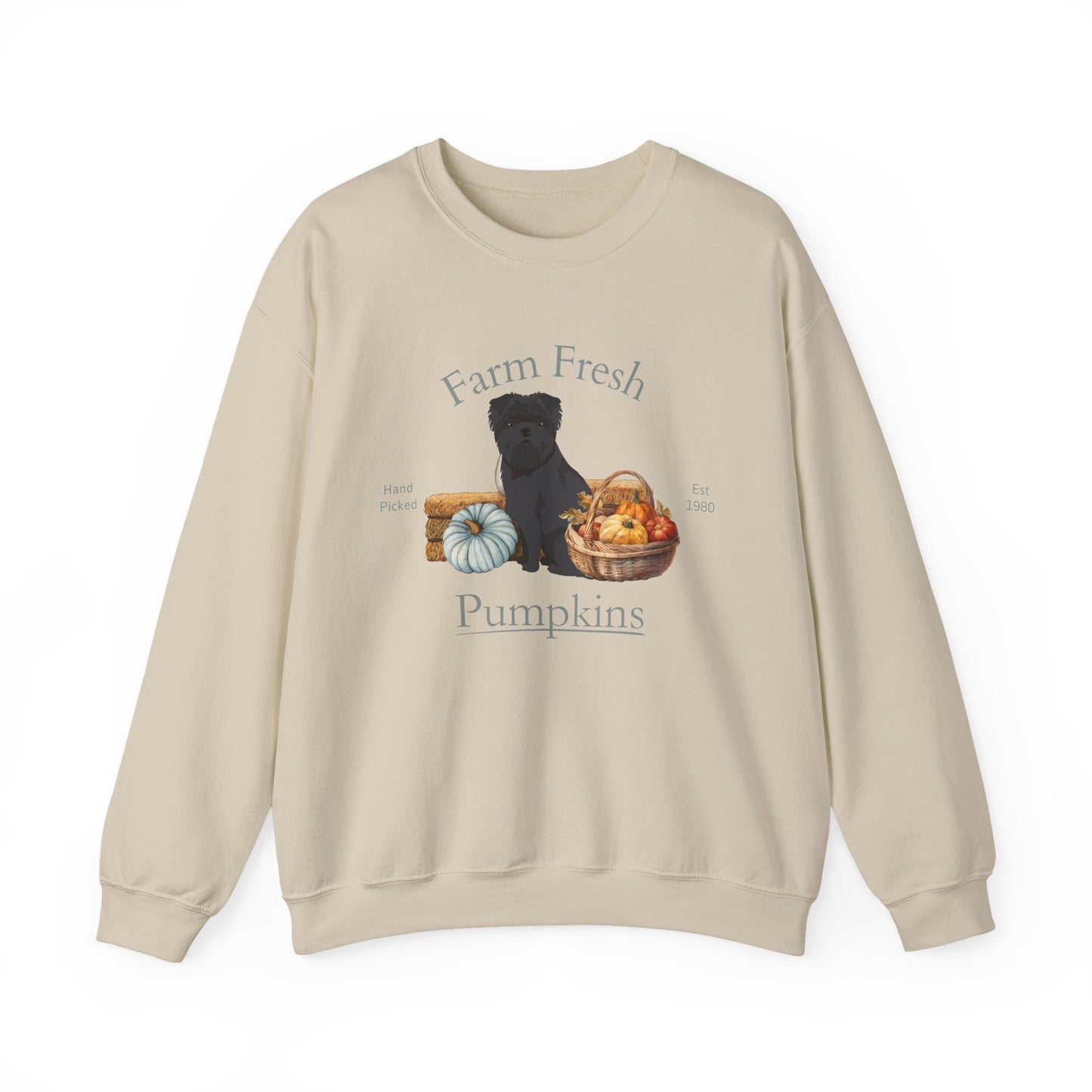 Affenpinscher Dog Fall Farm Fresh Unisex Heavy Blend Crewneck Sweatshirt