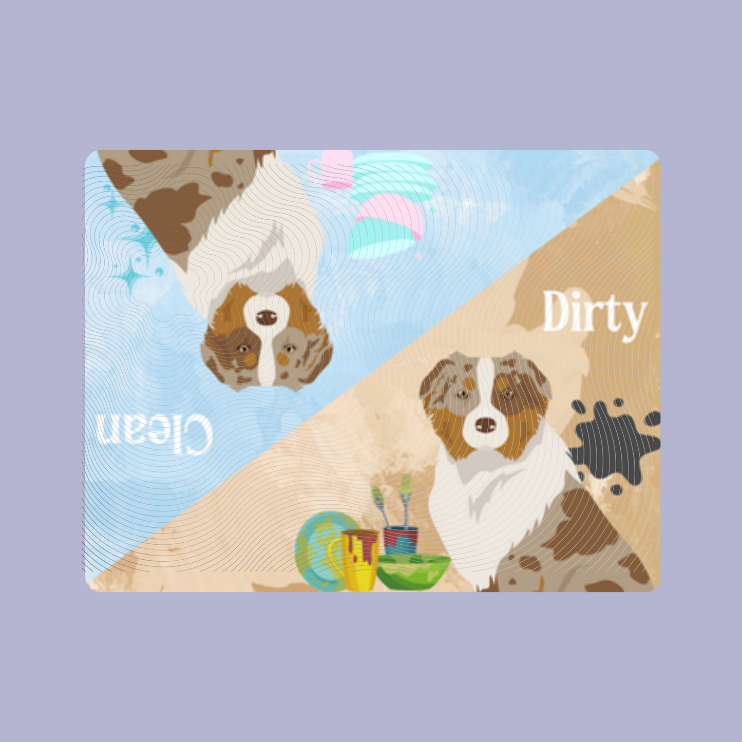 Australian Shepherd Dog Clean & Dirty Fridge Magnet Set 3 Pack