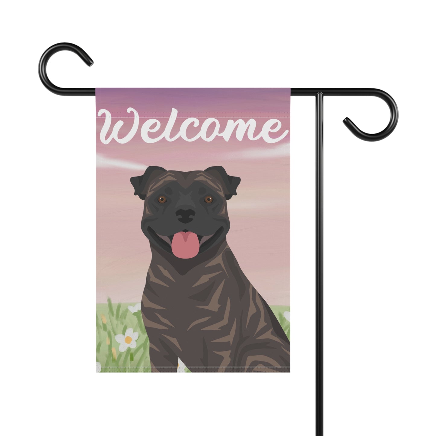 Staffordshire Bull Terrier Dog Welcome Garden Flag