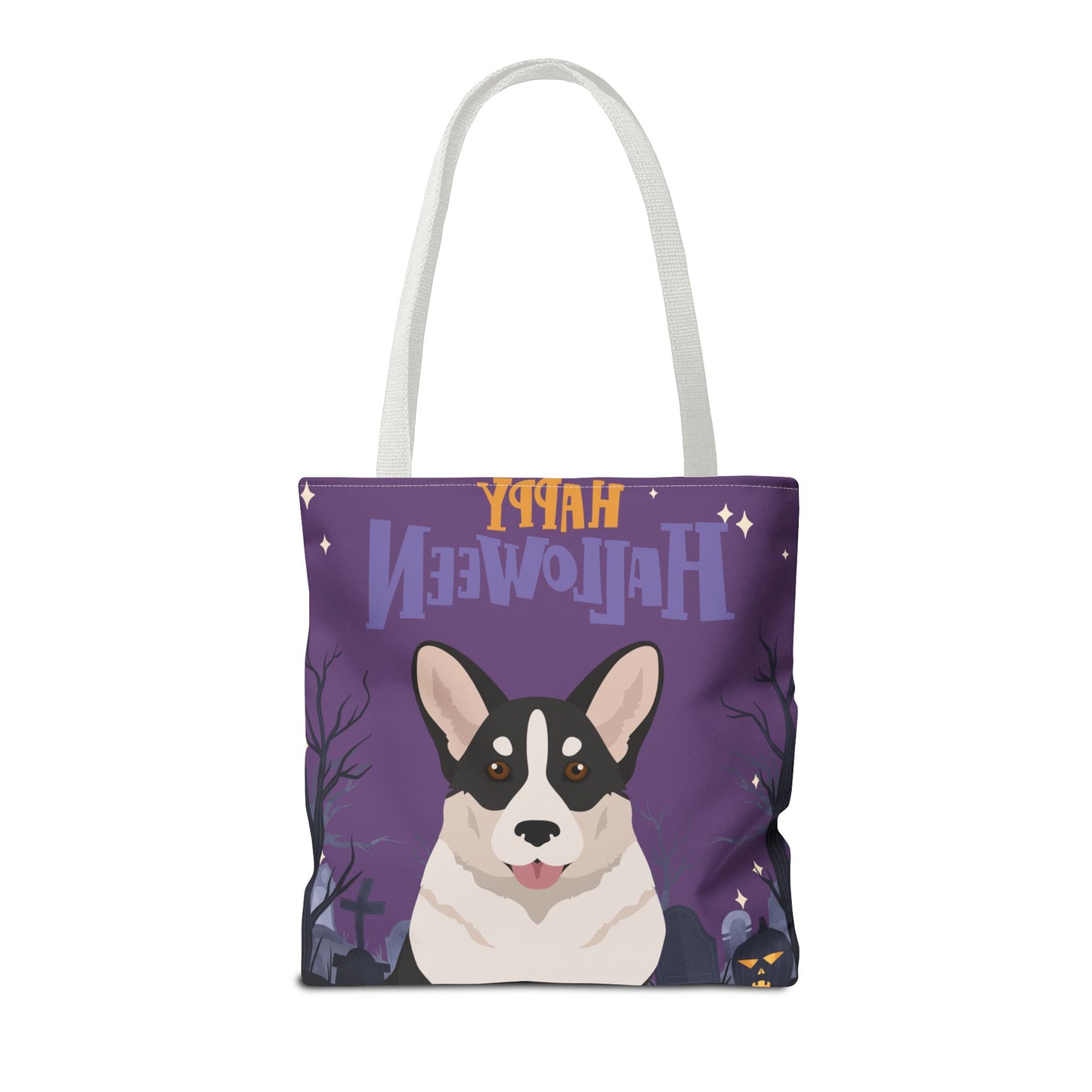Cardigan Welsh Corgi Dog Happy Halloween Tote Bag 16x16