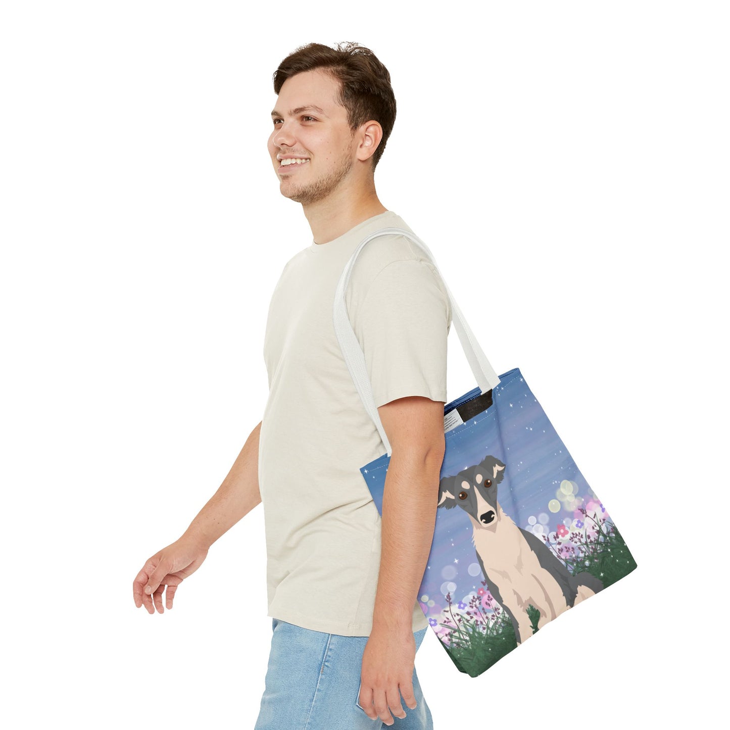 Silken Windhound Dog Tote Bag 16x16