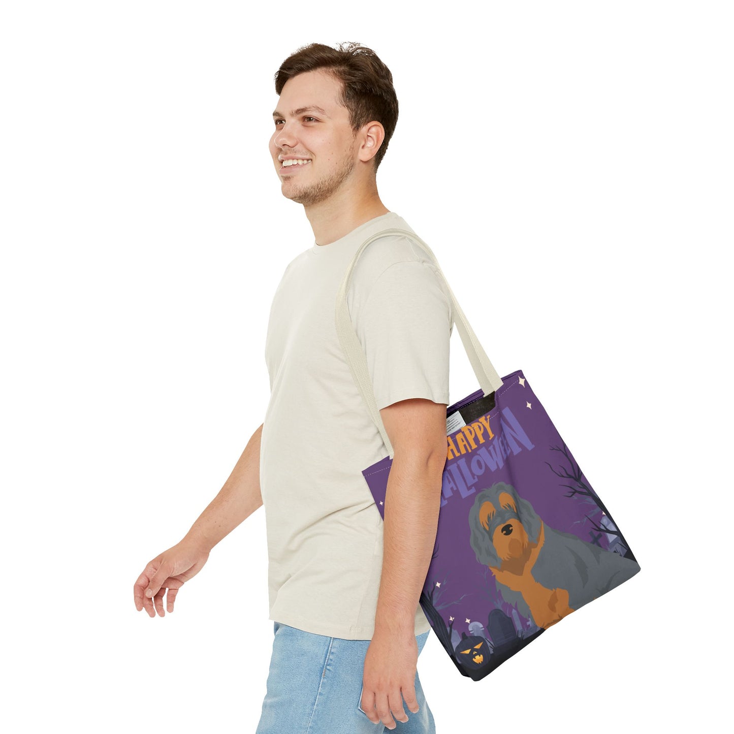 Otterhound Dog Happy Halloween Tote Bag 16x16