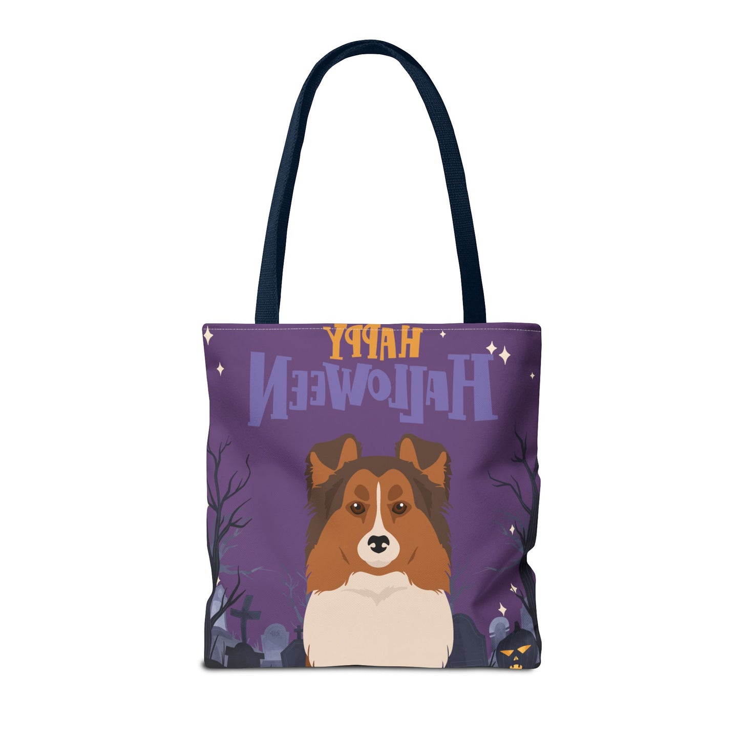 Shetland Sheepdog Dog Happy Halloween Tote Bag 16x16