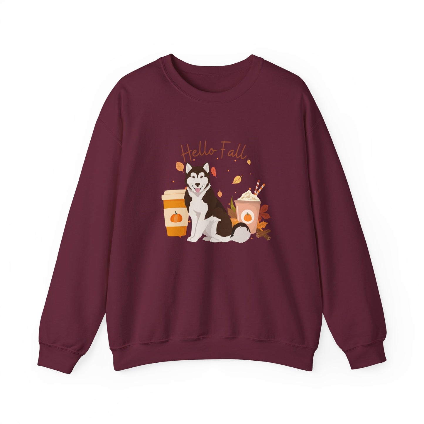 Canadian Inuit Dog Fall Halloween Unisex Heavy Blend Crewneck Sweatshirt