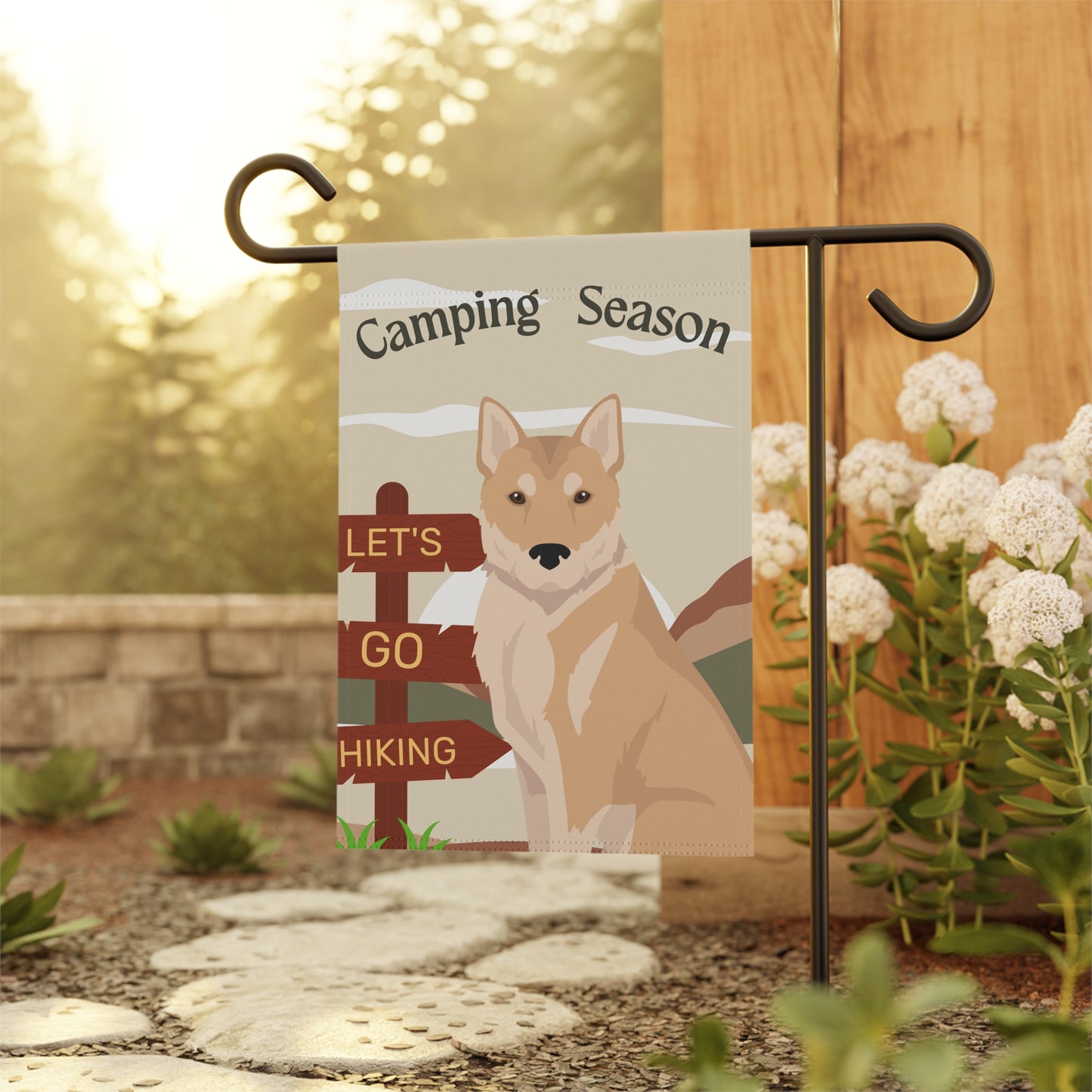 Korean Jindo Dog Camping Garden Flag