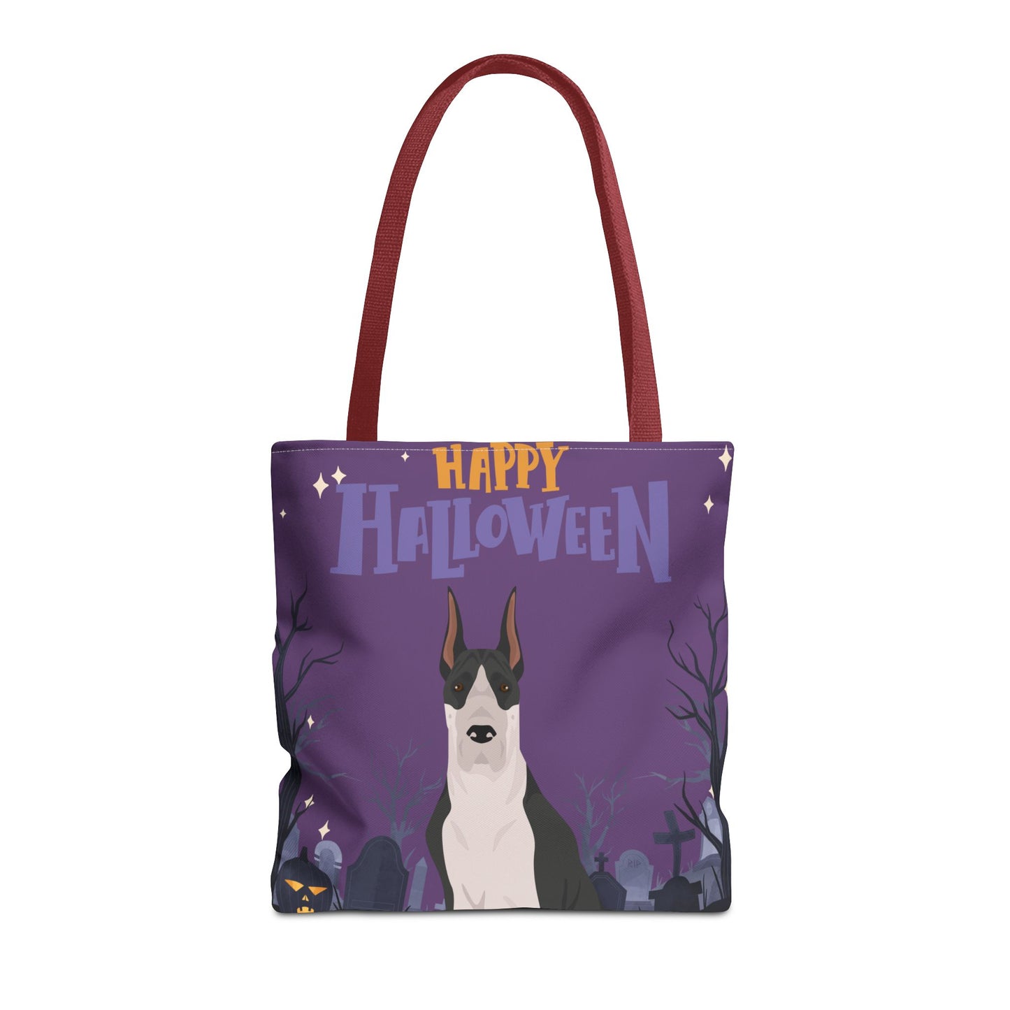 Great Dane Dog Happy Halloween Tote Bag 16x16