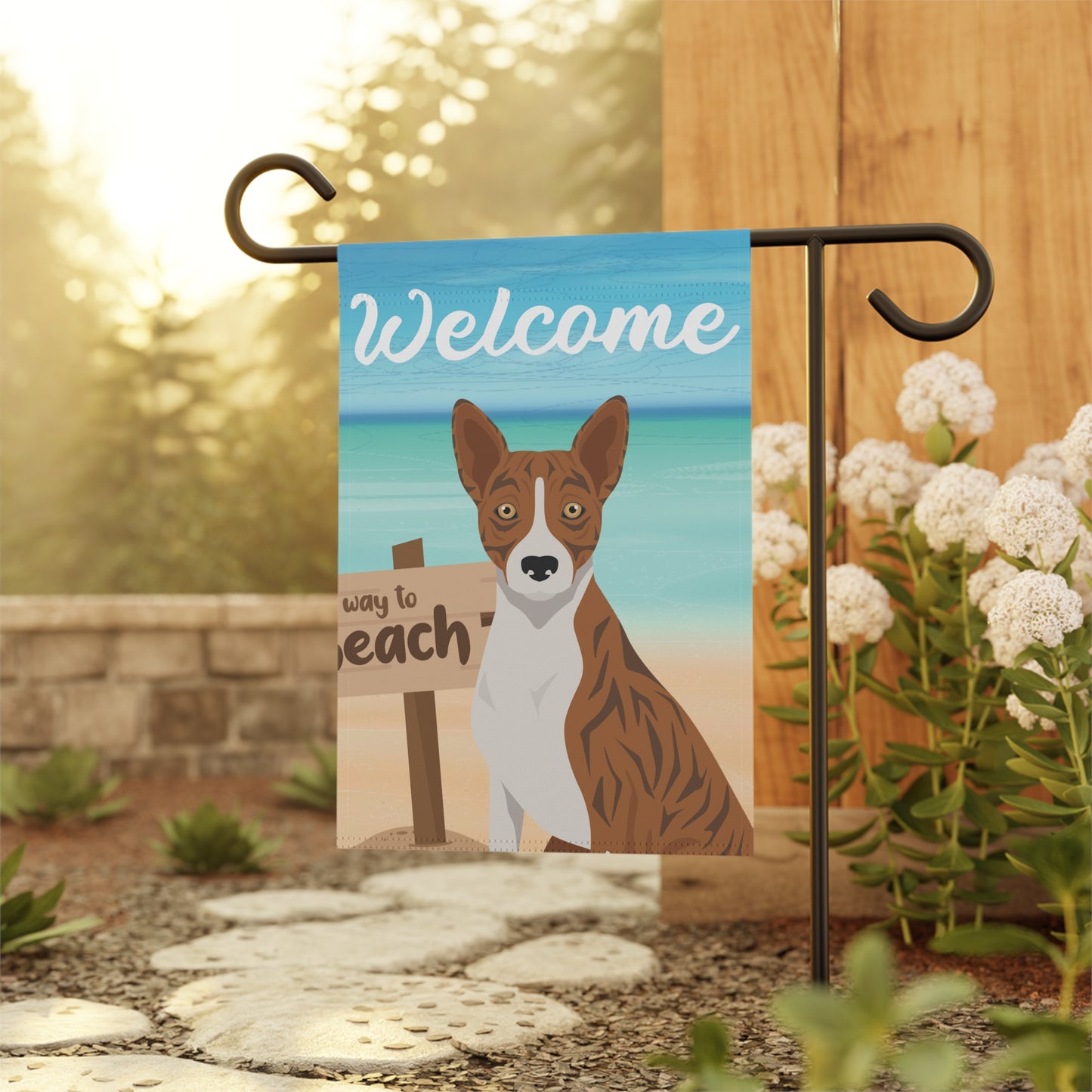 Basenji Dog Garden Flag