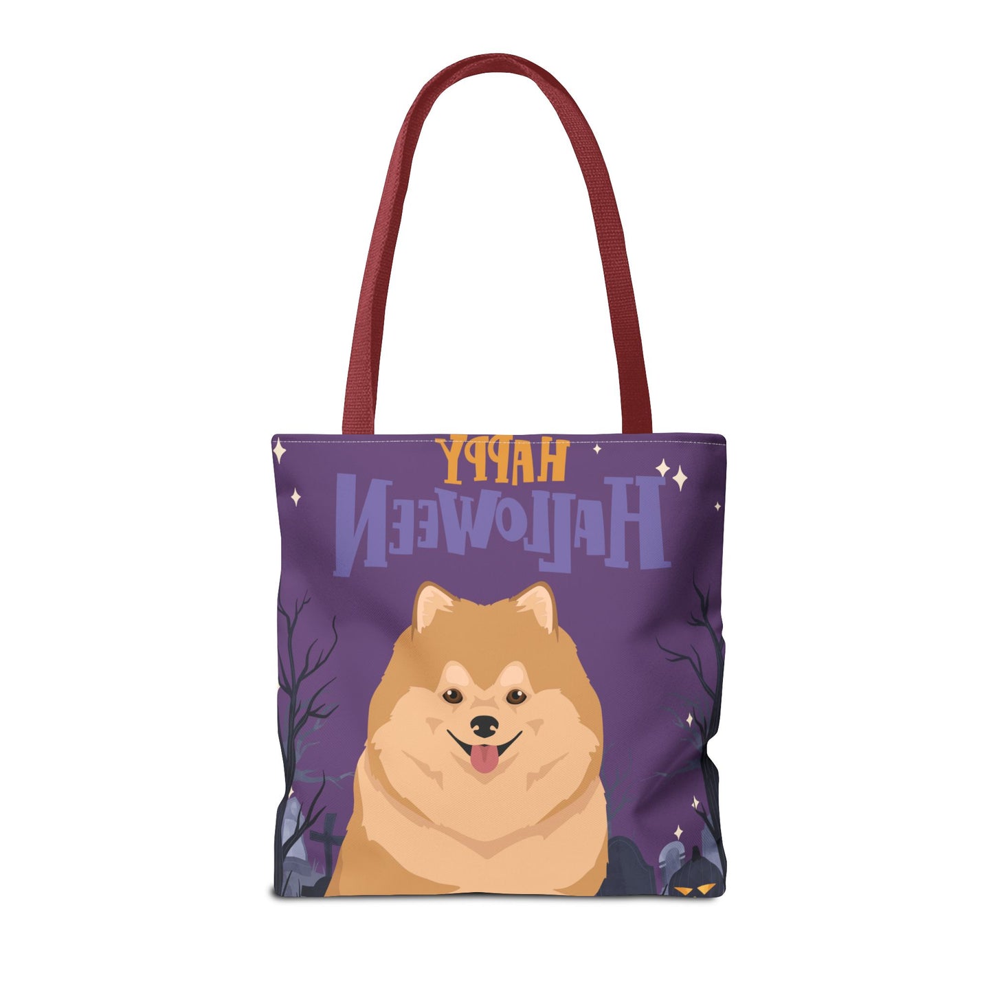 Pomeranian Dog Happy Halloween Tote Bag 16x16