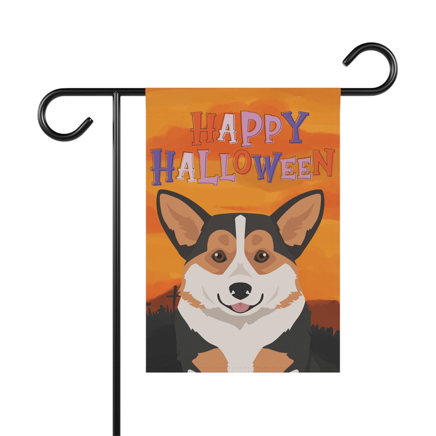 Pembroke Welsh Corgi Dog Halloween Garden Flag