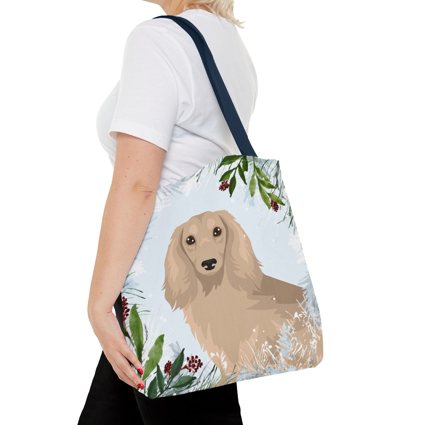 Dachshund Dog Christmas Holiday Tote Bag 16x16