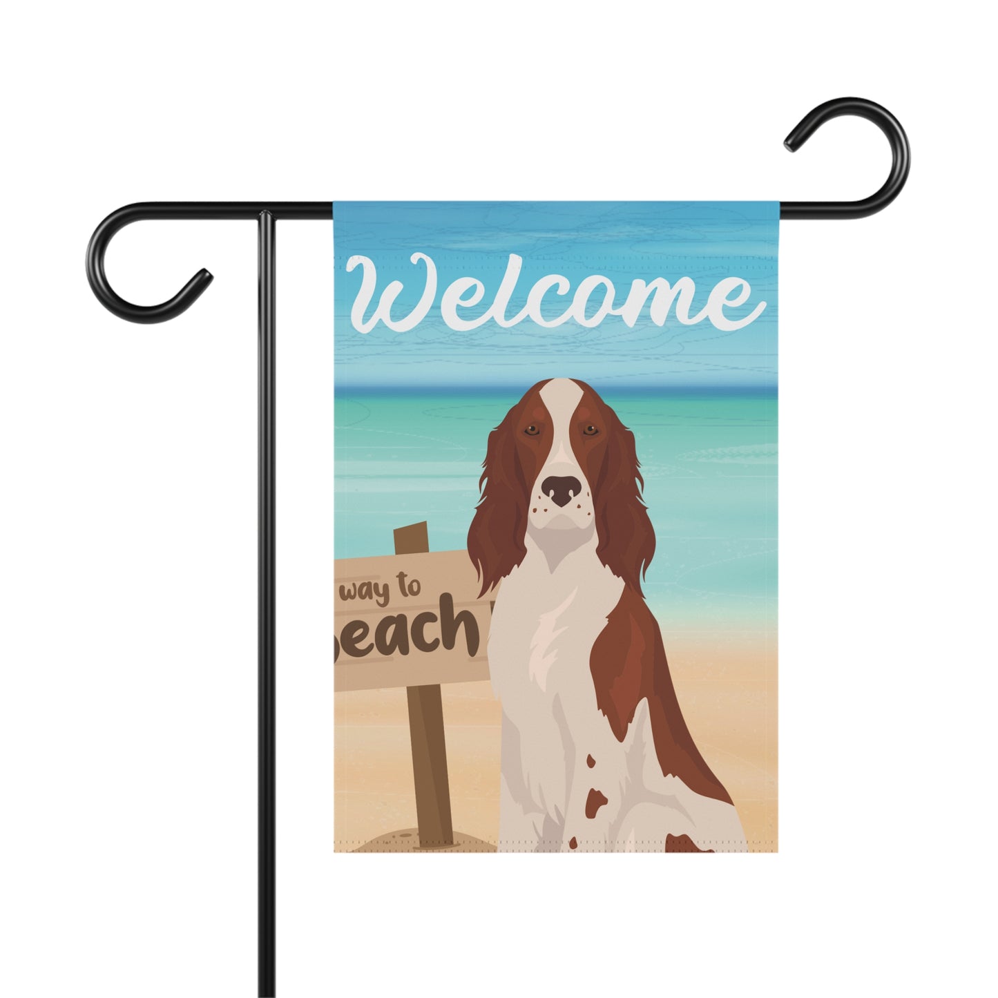Irish Red and White Setter Dog Garden Flag
