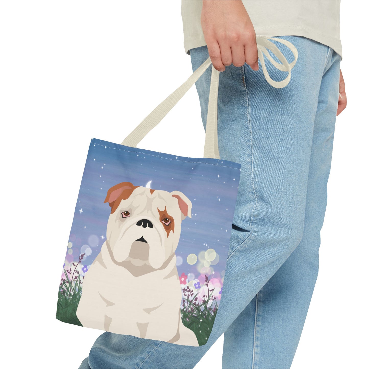 Bulldog Dog Tote Bag 13x13