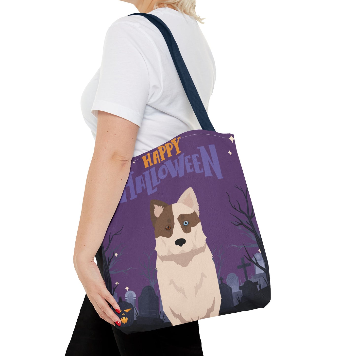 Yakutian Laika Dog Happy Halloween Tote Bag 16x16