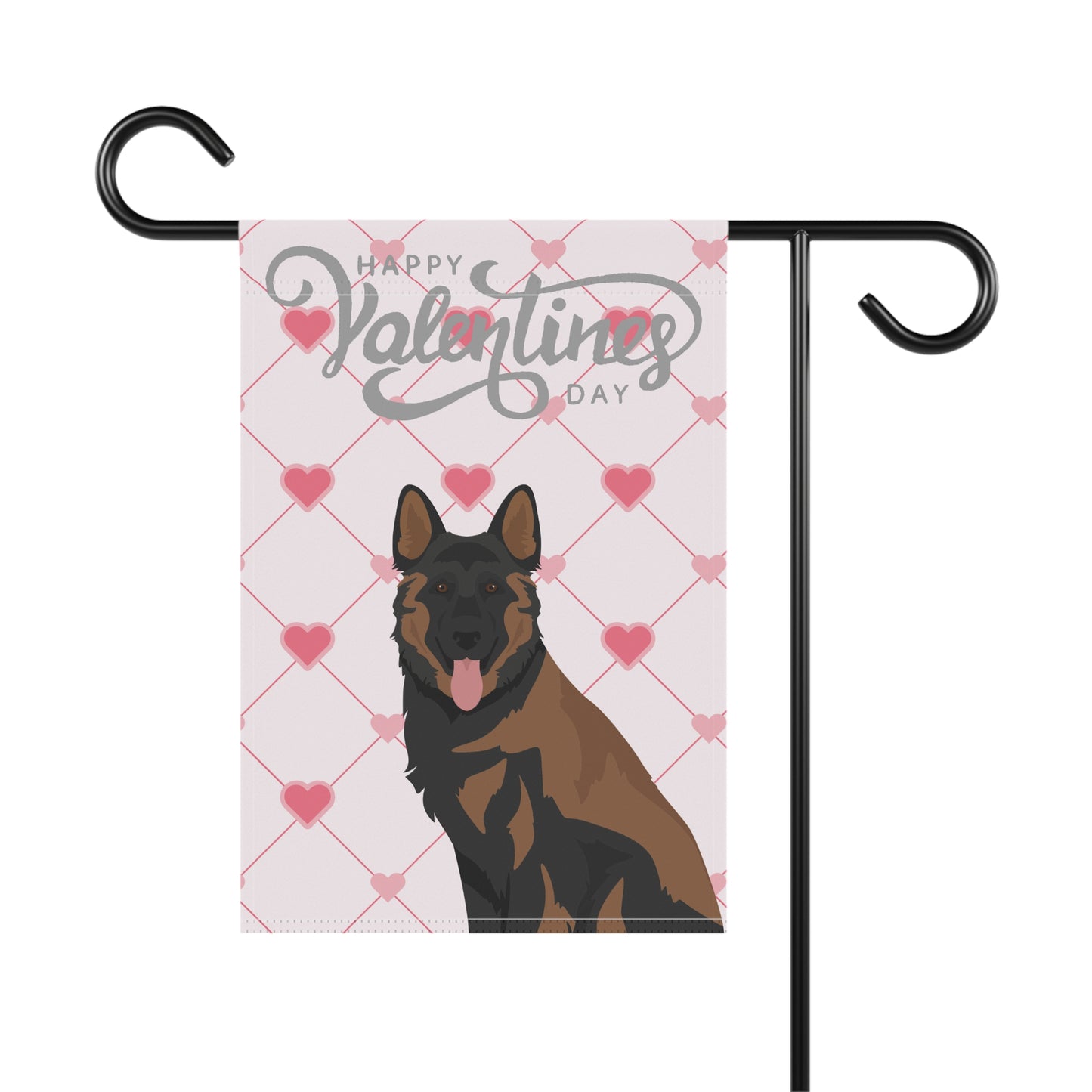 German Shepherd Dog Valentines Day Garden Flag