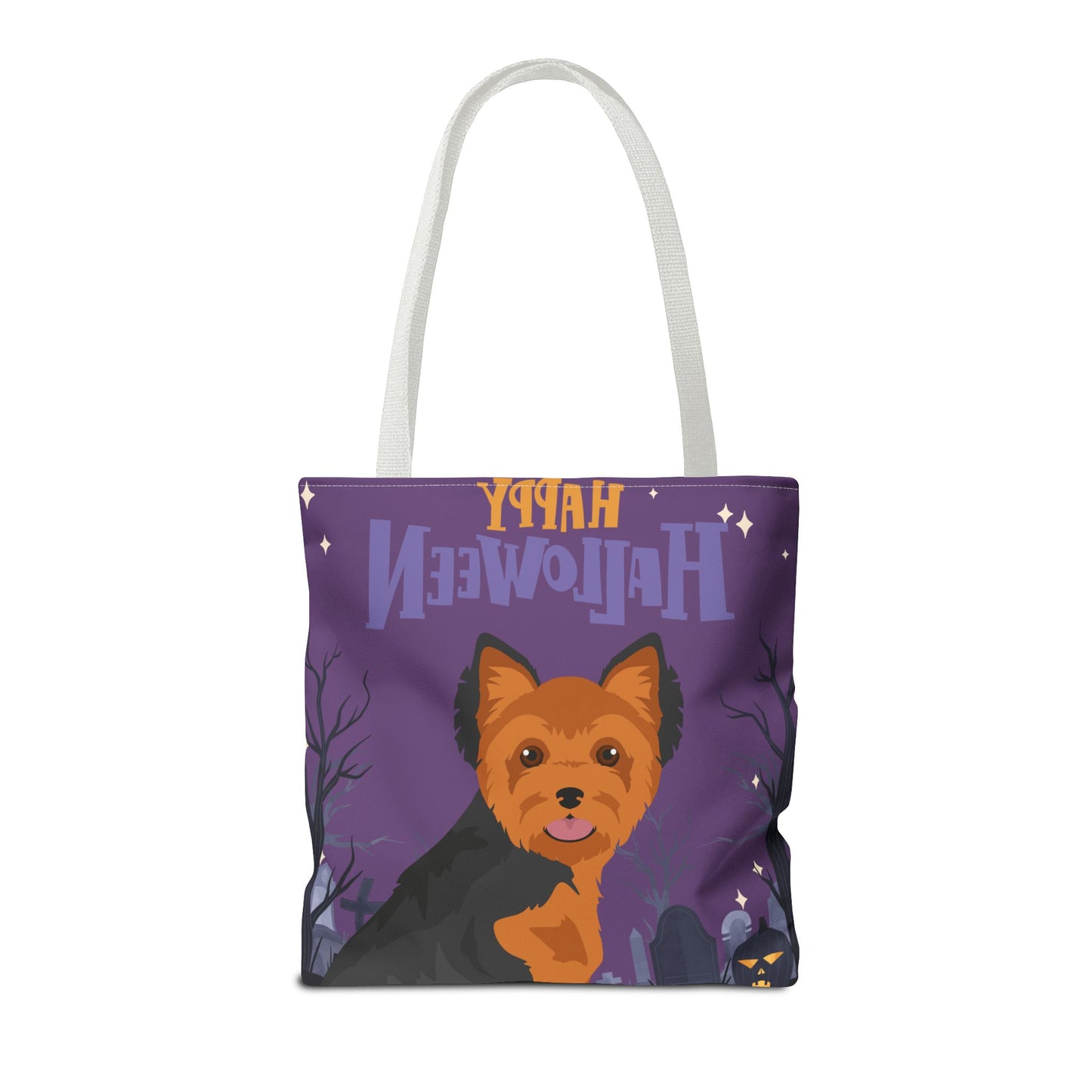Yorkshire Terrier Dog Happy Halloween Tote Bag 16x16