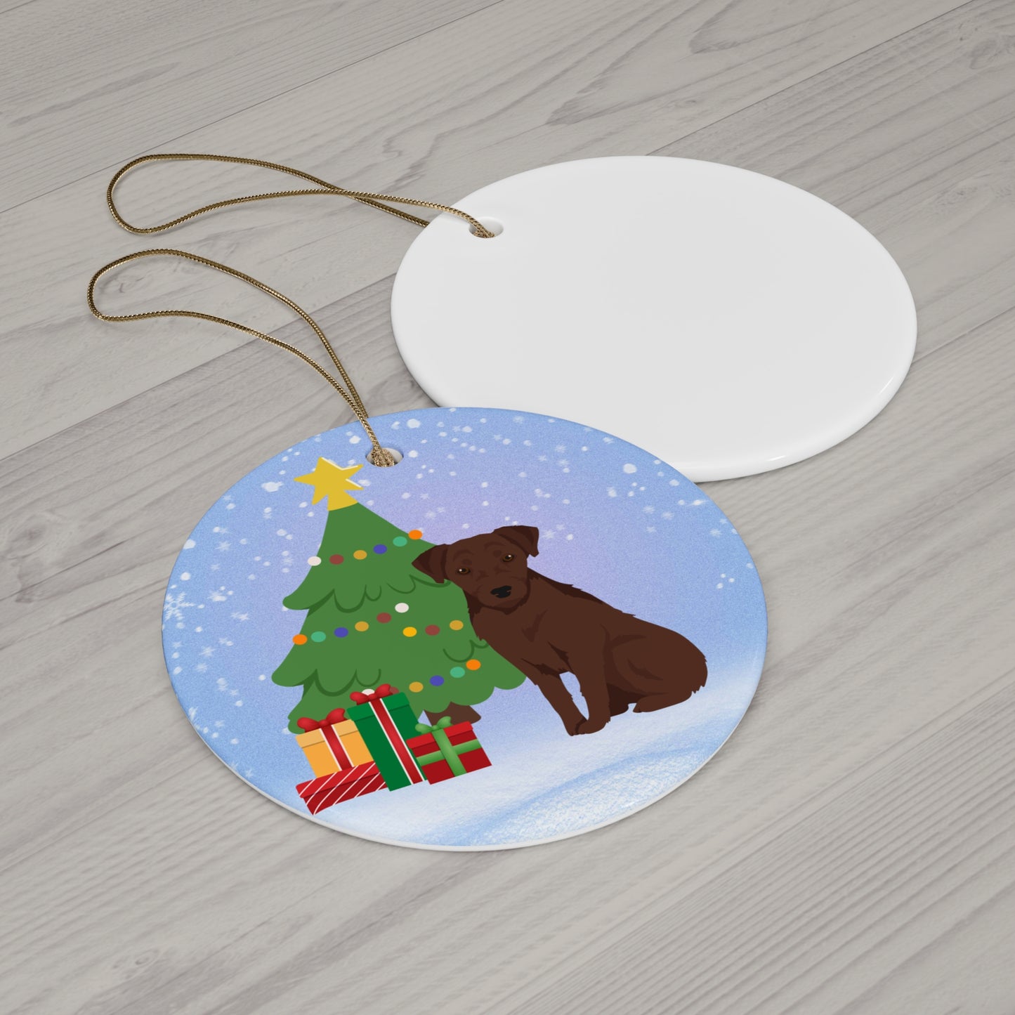 Patterdale Terrier Dog Christmas Ceramic Ornament