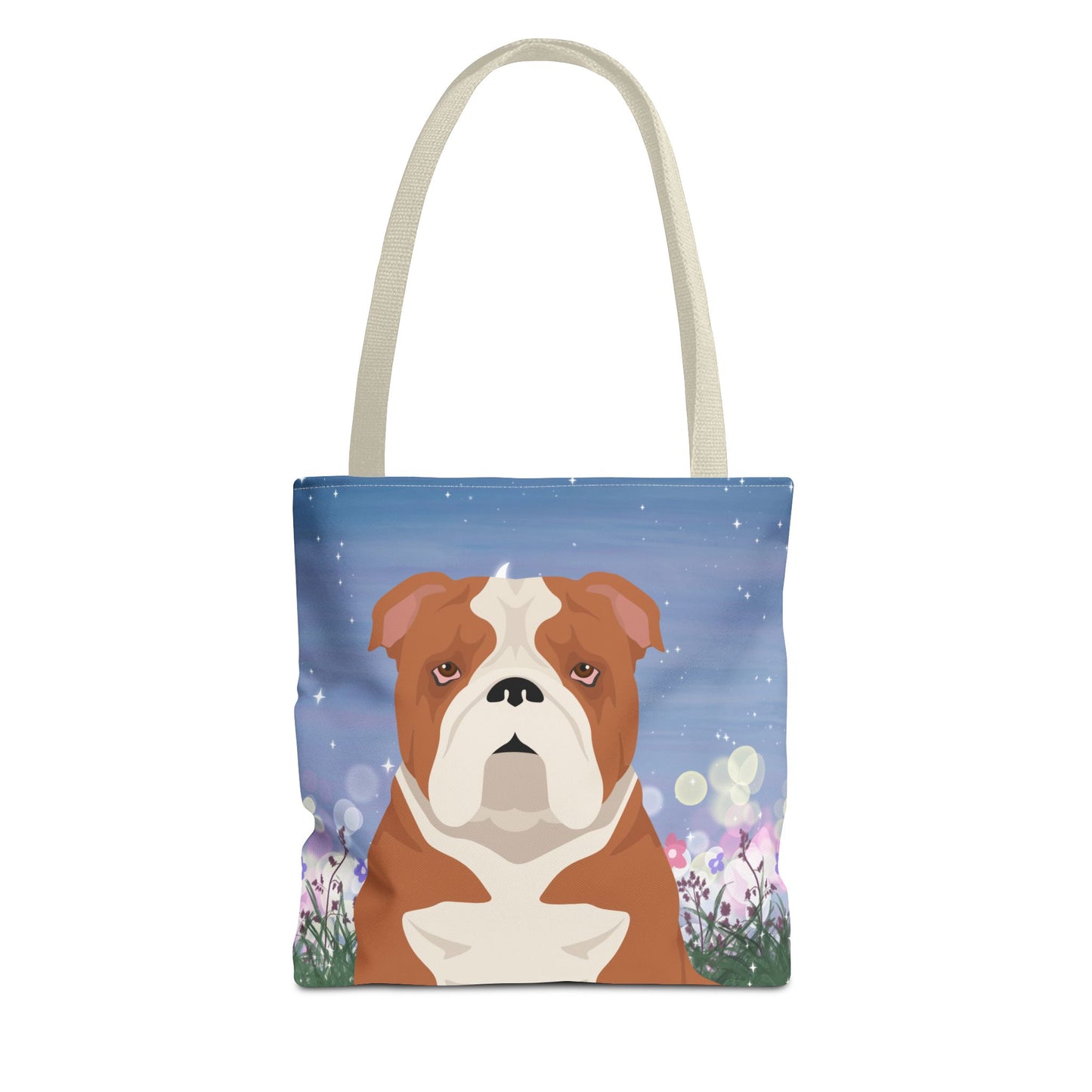 Bulldog Dog Tote Bag 13x13
