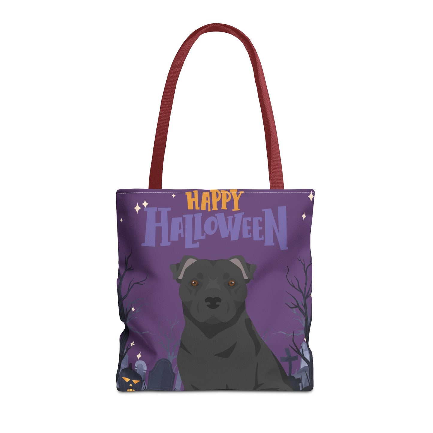 Staffordshire Bull Terrier Dog Happy Halloween Tote Bag 16x16