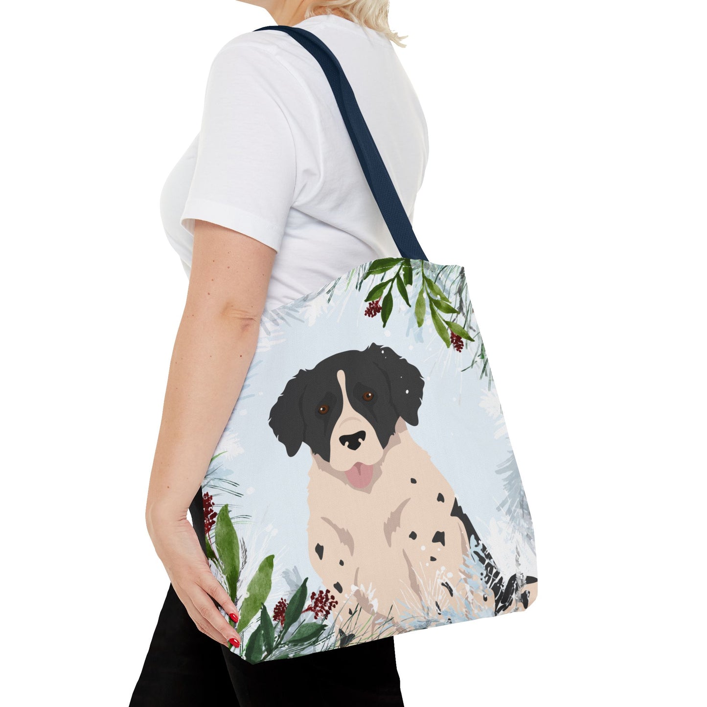 Wetterhoun Dog Christmas Holiday Tote Bag 16x16