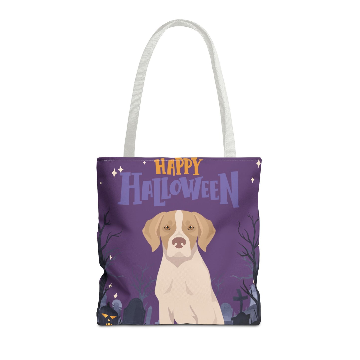 Pointer Dog Happy Halloween Tote Bag 16x16