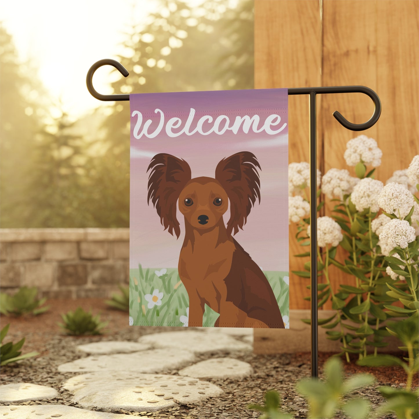 Russian Toy Dog Welcome Garden Flag