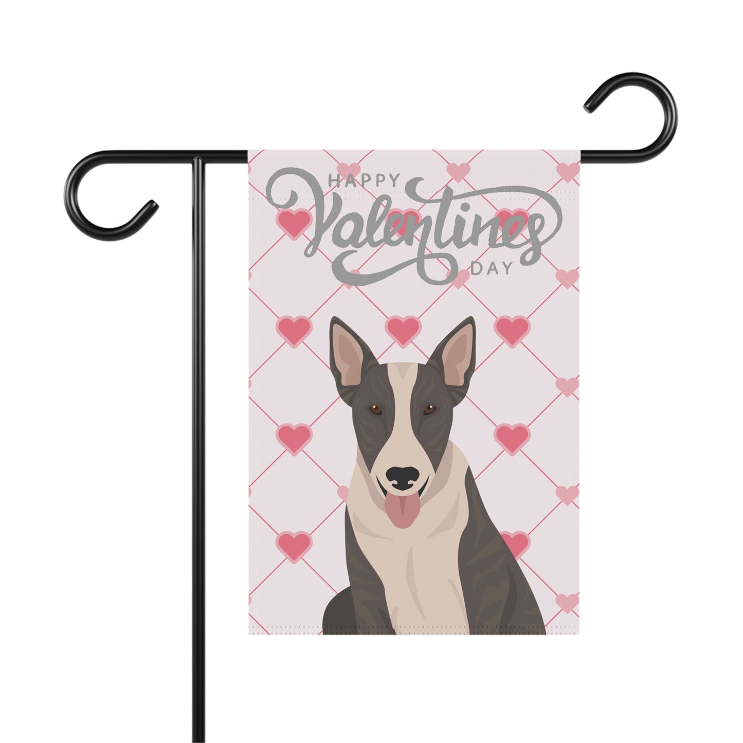 Bull Terrier Dog Valentines Day Garden Flag