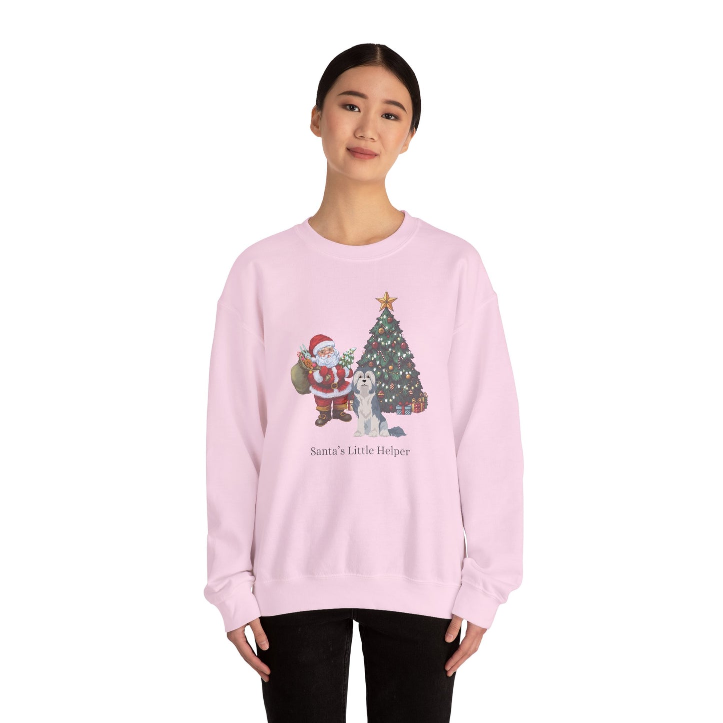Lowchen Dog Santa's Little Helper Unisex Heavy Blend Crewneck Sweatshirt