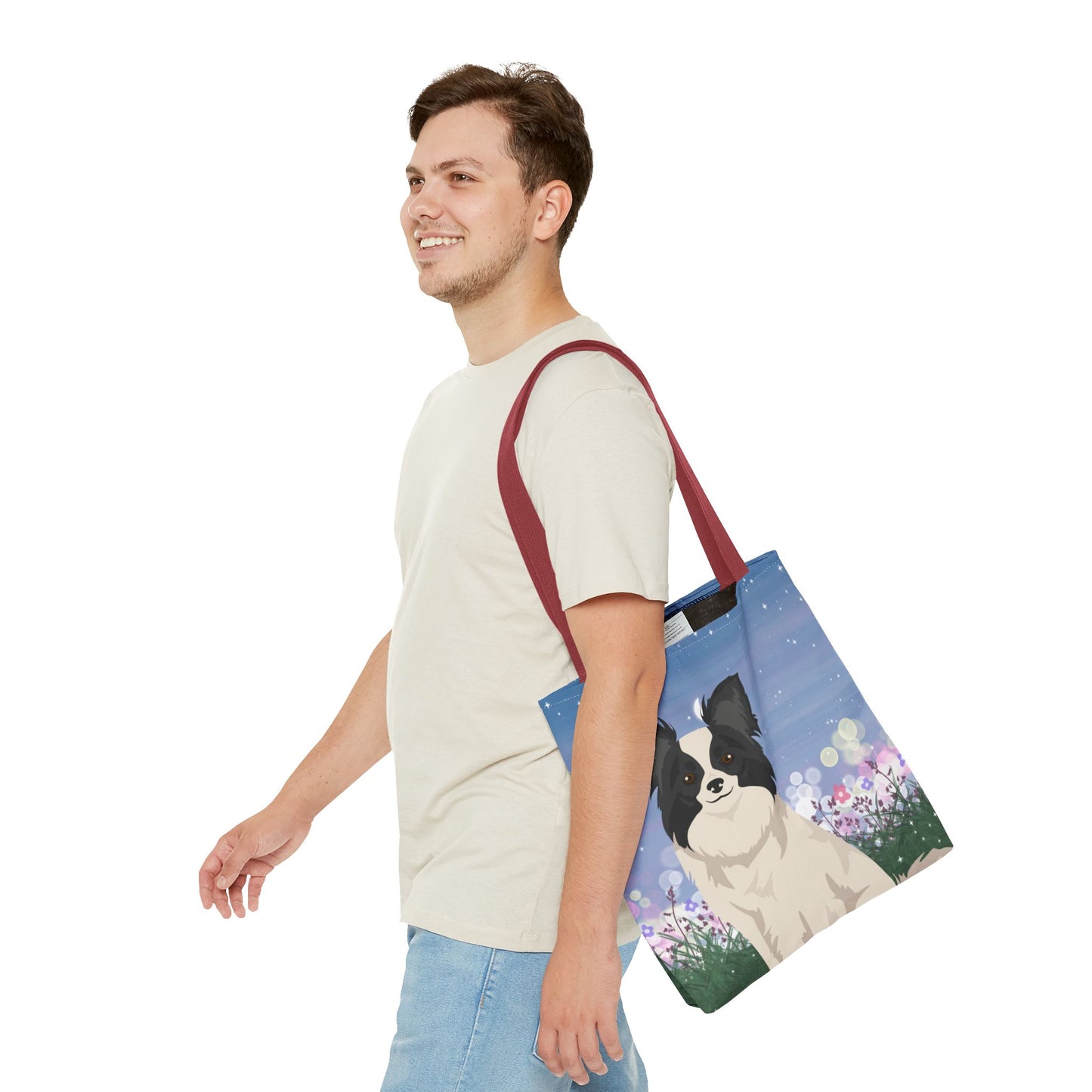 Papillon Dog Tote Bag 16x16