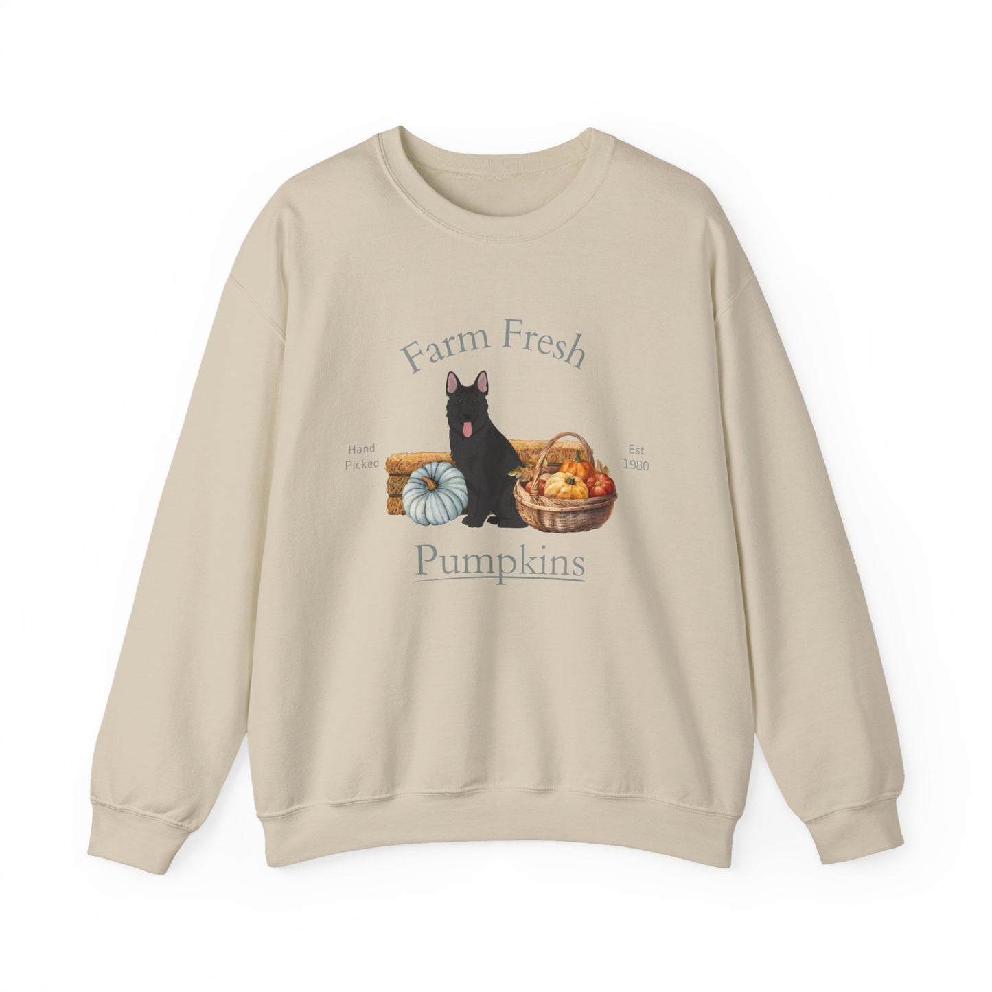 German Shepherd Dog Fall Farm Fresh Unisex Heavy Blend Crewneck Sweatshirt
