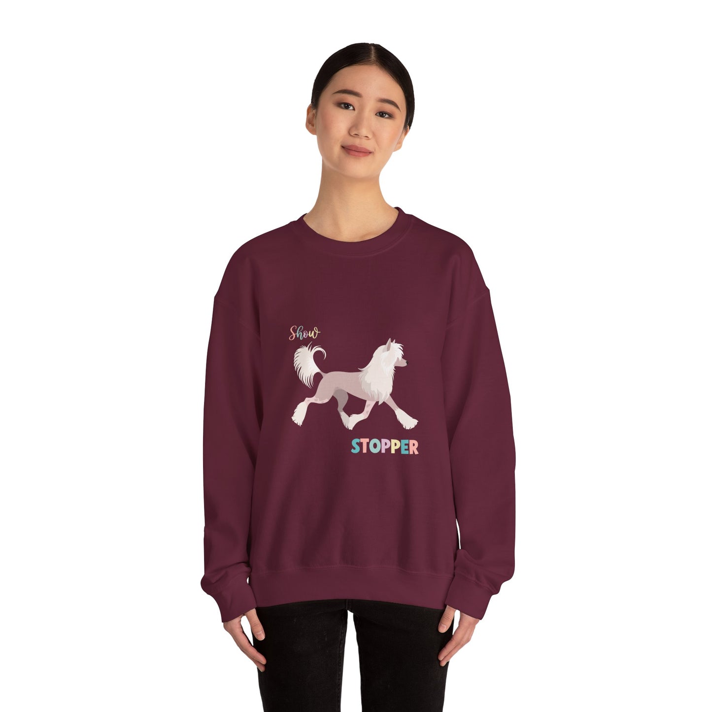 Chinese Crested Dog Dog Unisex Heavy Blend Crewneck Sweatshirt