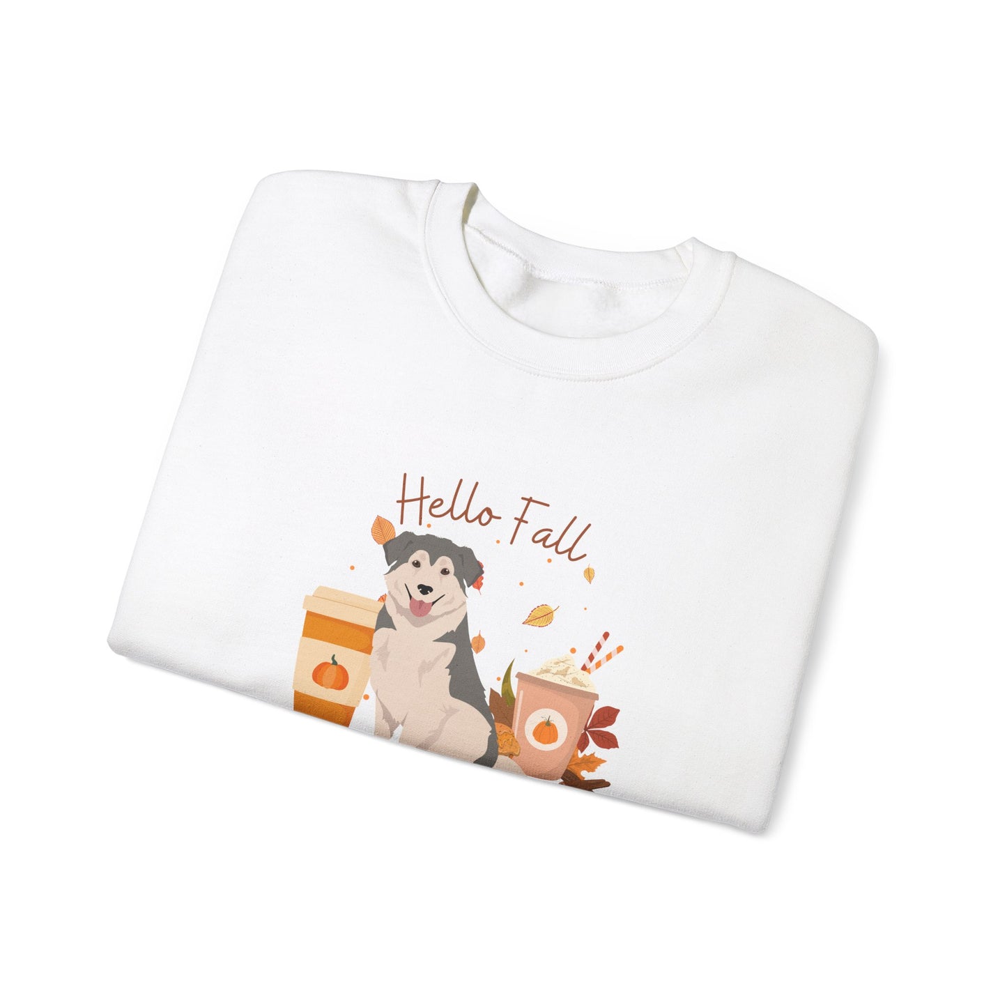 Aidi Dog Fall Unisex Heavy Blend Crewneck Sweatshirt