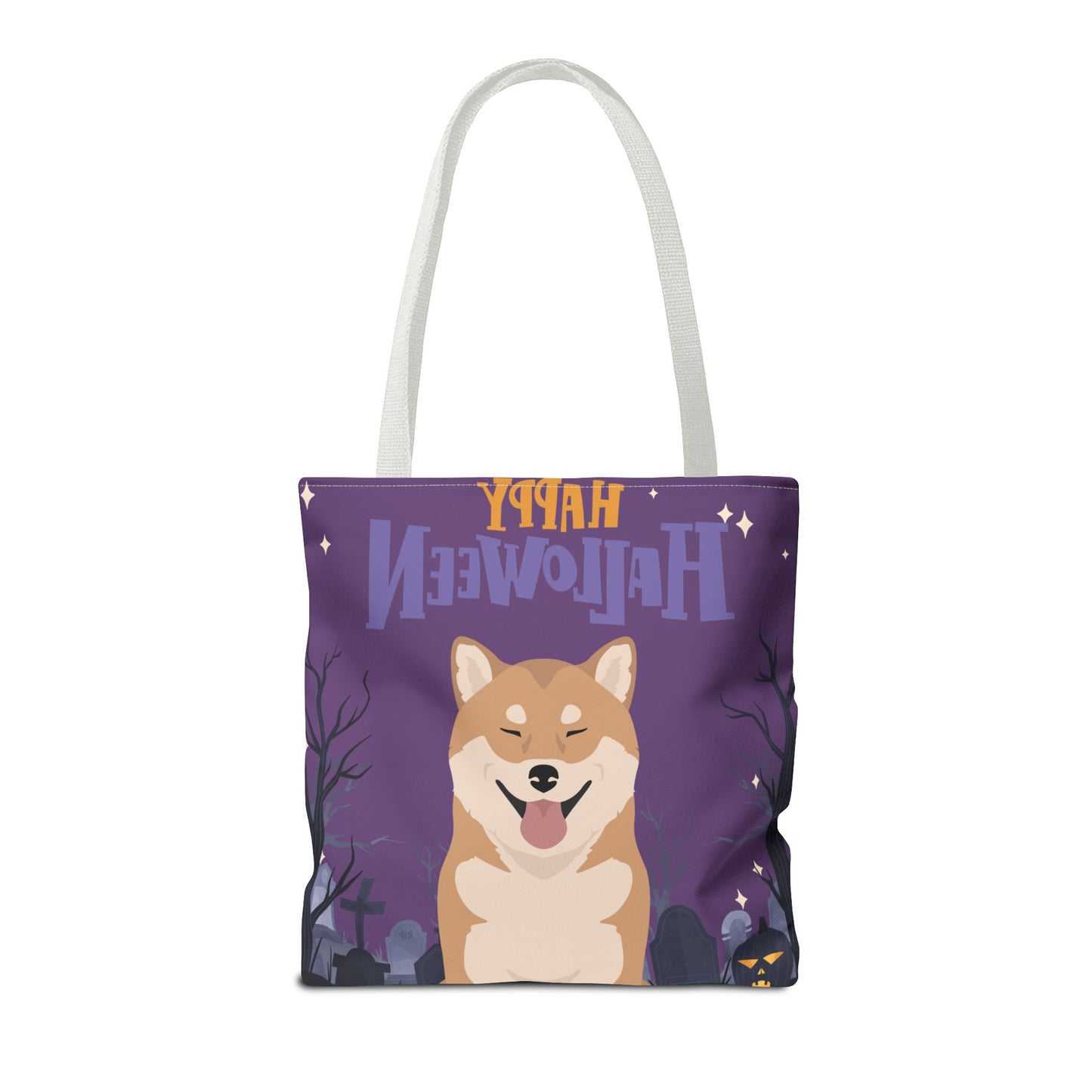 Shiba Inu Dog Happy Halloween Tote Bag 16x16