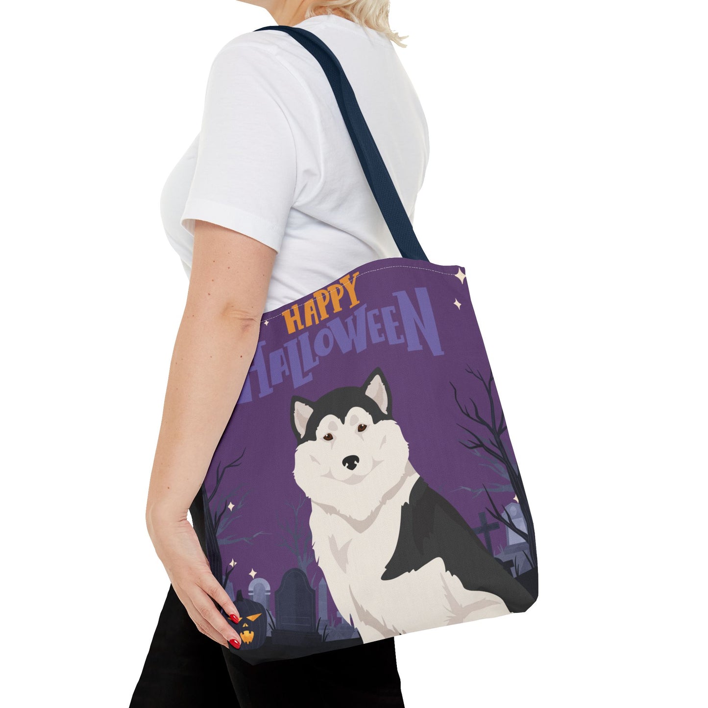 Greenland Dog Dog Happy Halloween Tote Bag 16x16