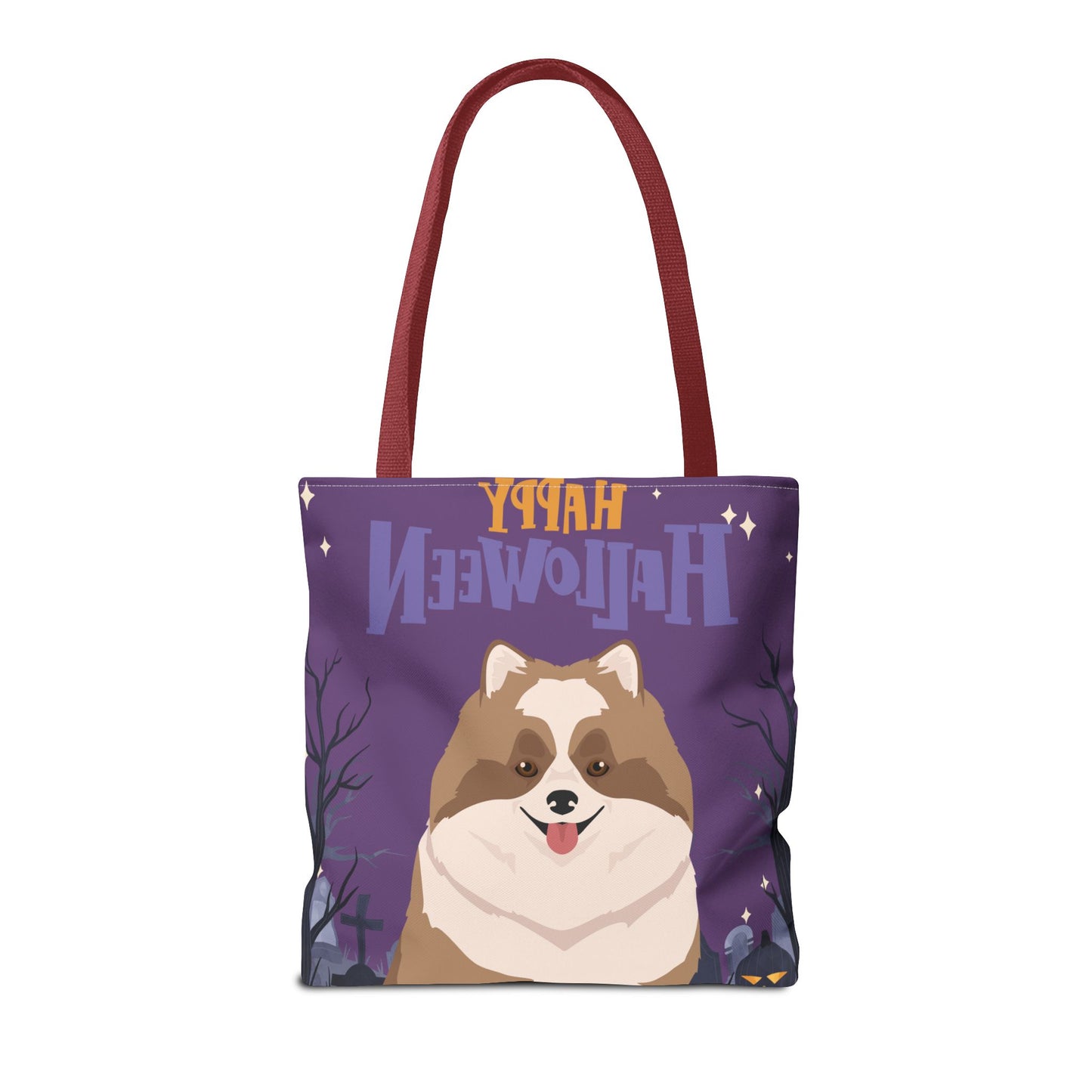 Pomeranian Dog Happy Halloween Tote Bag 16x16