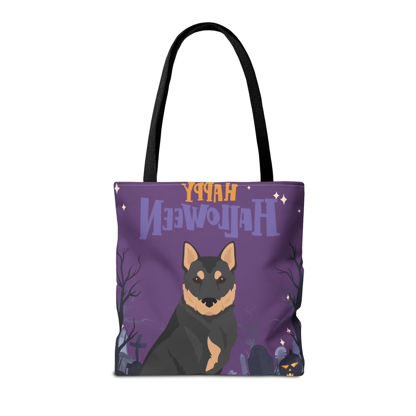 Korean Jindo Dog Happy Halloween Tote Bag 16x16