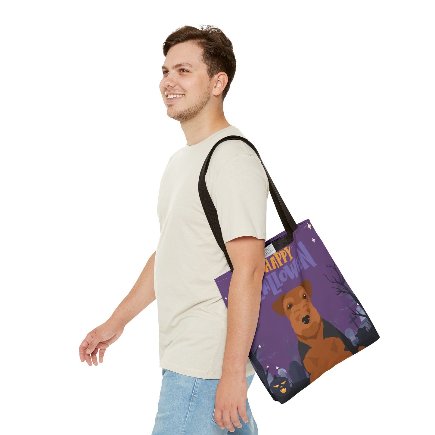 Welsh Terrier Dog Happy Halloween Tote Bag 16x16