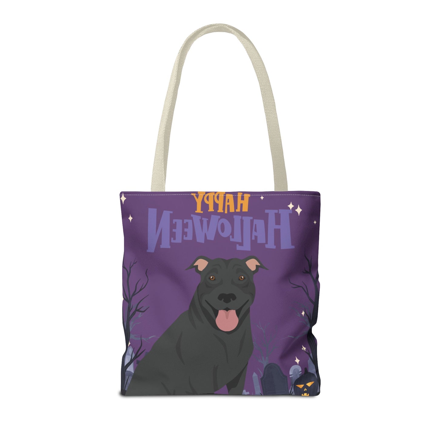Pit Bull Dog Happy Halloween Tote Bag 16x16