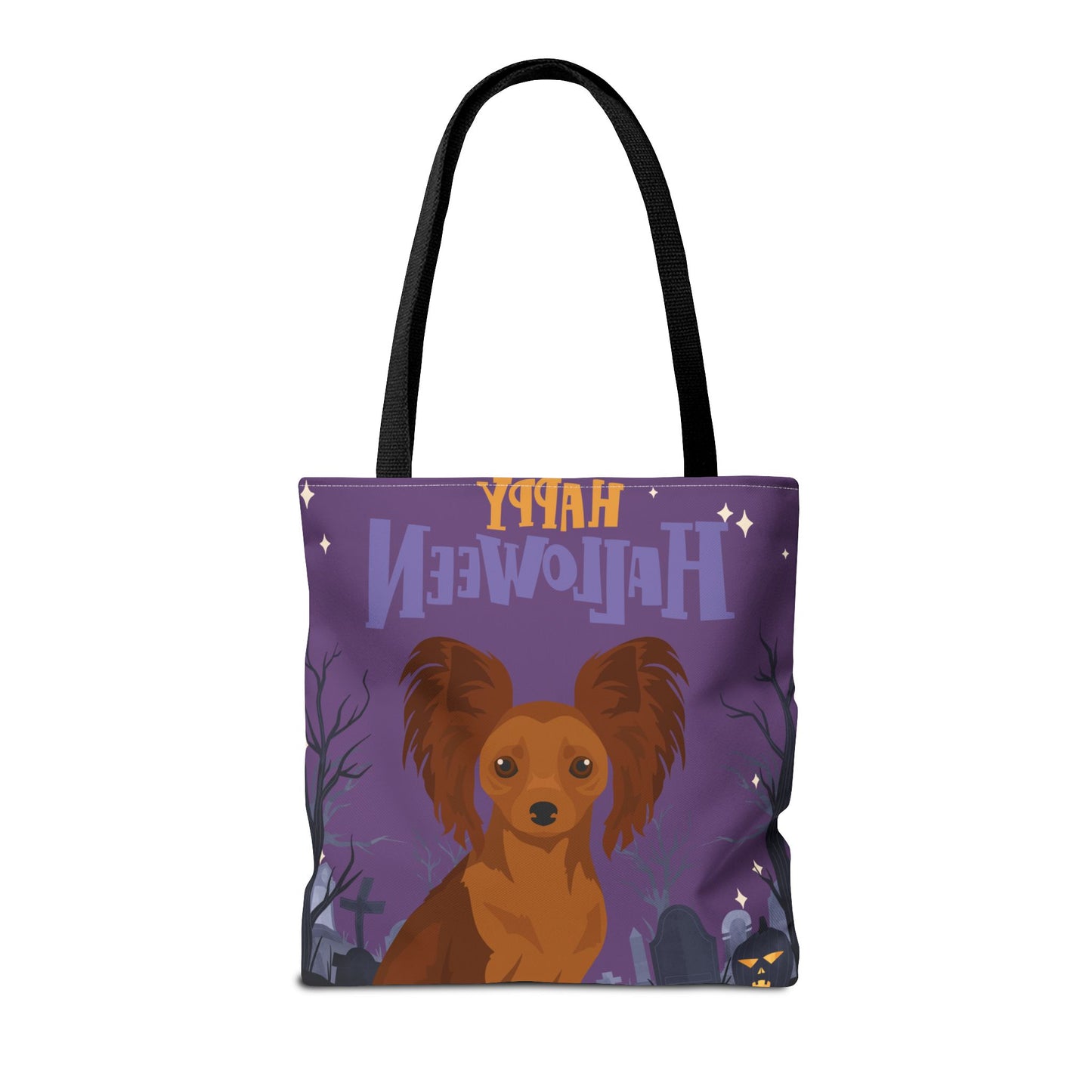 Russian Toy Terrier Dog Happy Halloween Tote Bag 16x16