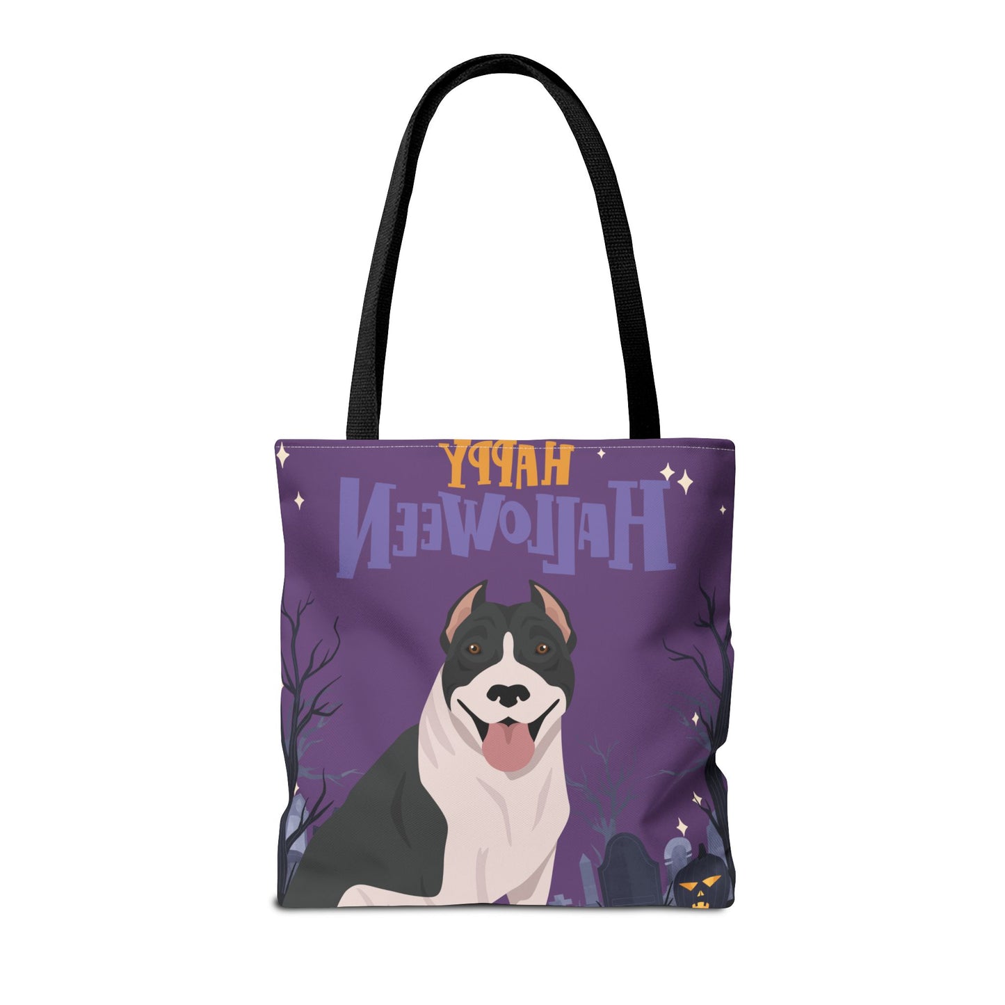 Pit Bull Dog Happy Halloween Tote Bag 16x16