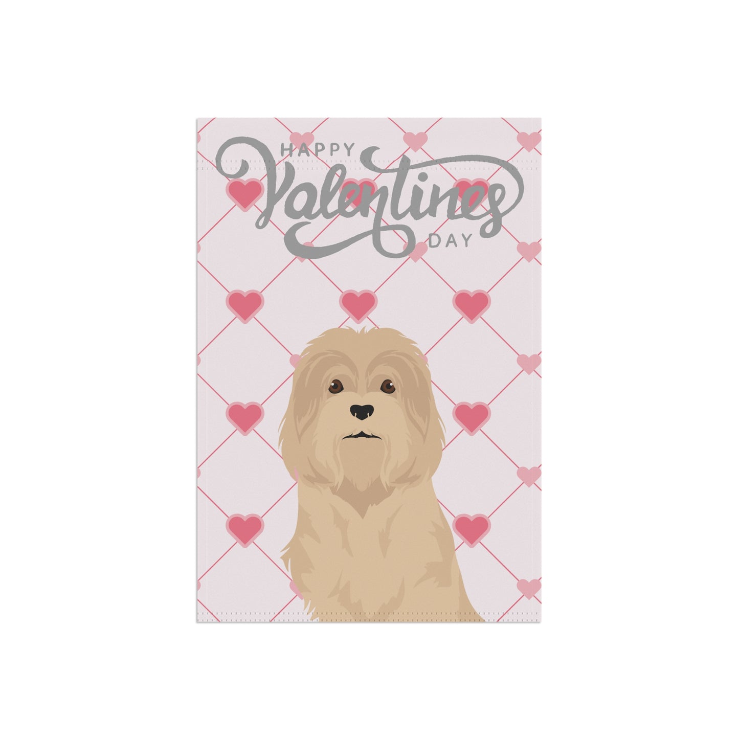 Lowchen Dog Valentines Day Garden Flag