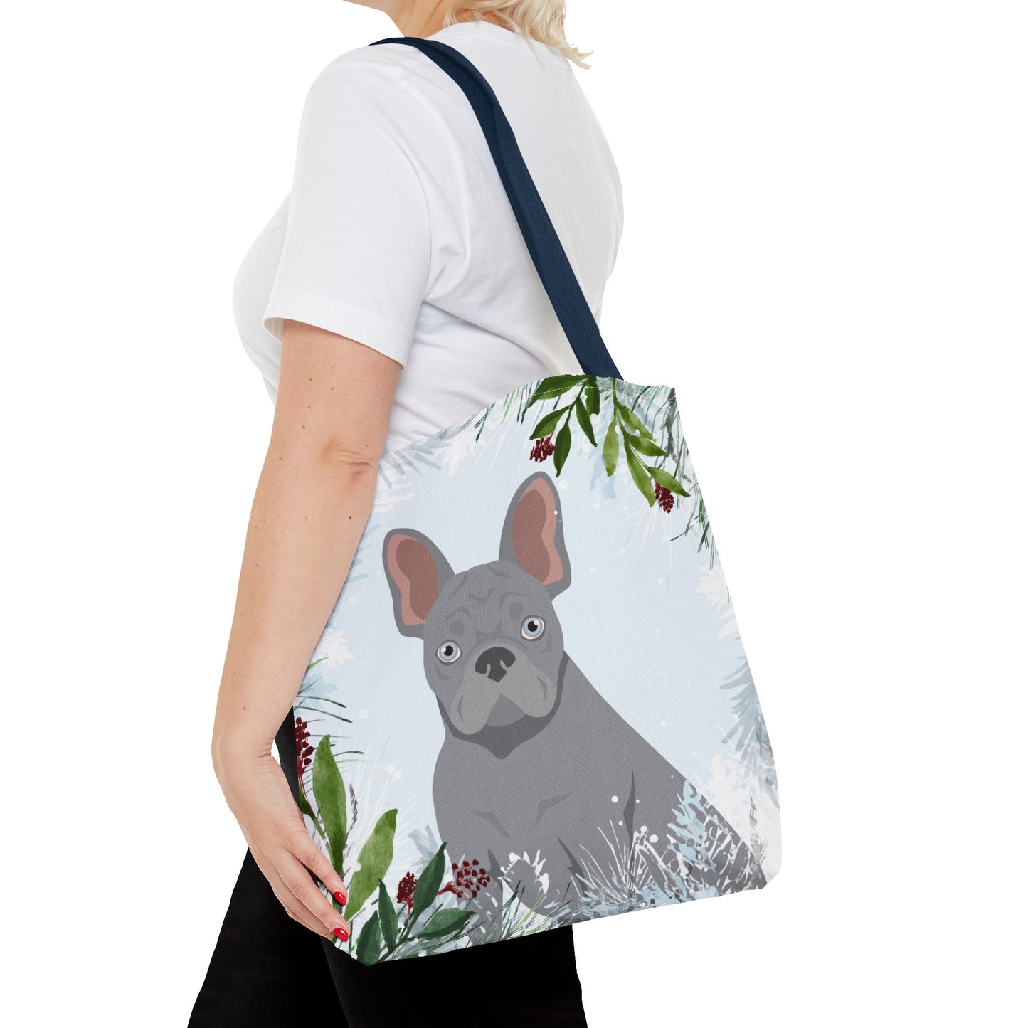 French Bulldog Dog Christmas Holiday Tote Bag 16x16