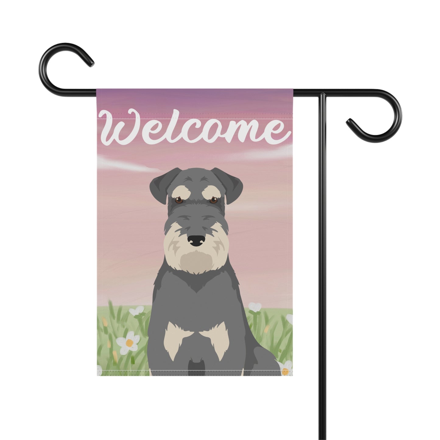 Schnauzer Dog Welcome Garden Flag