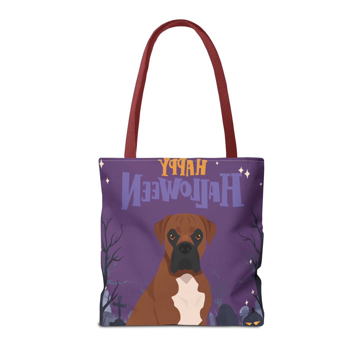 Boxer Dog Happy Halloween Tote Bag 16x16