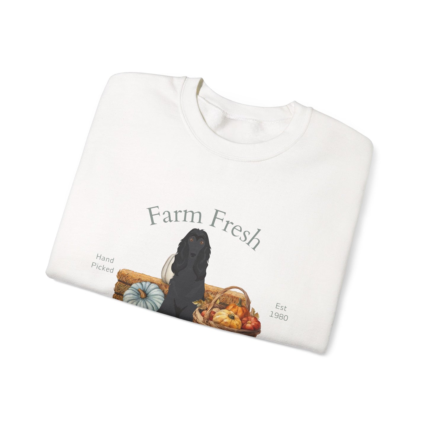 Afghan Hound Dog Fall Farm Fresh Unisex Heavy Blend Crewneck Sweatshirt